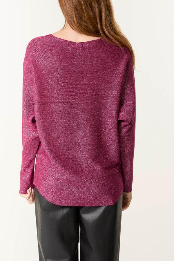 Qed London Fine Knit Glitter Jumper