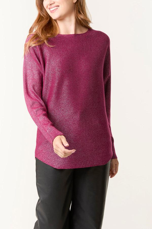 qed london Fine Knit Glitter Jumper