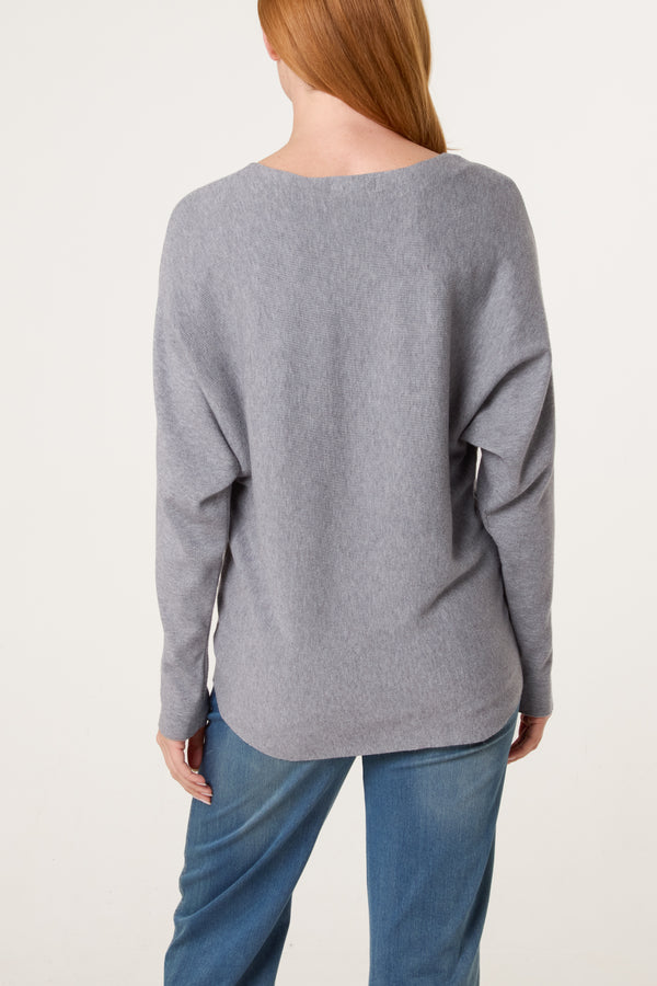 Qed London Fine Knit Heart Jumper