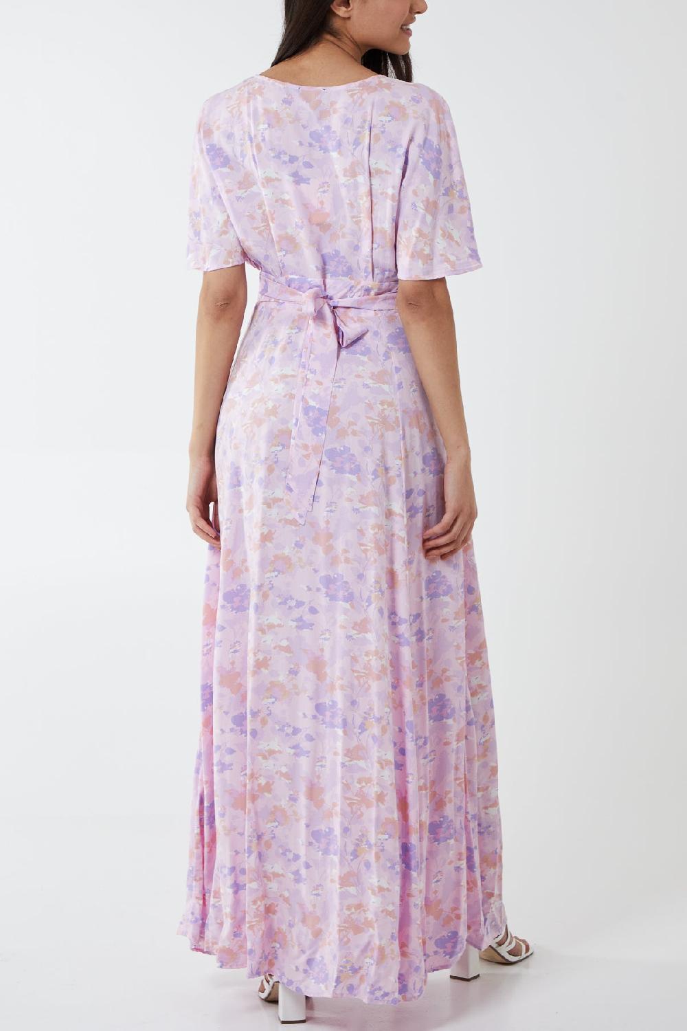 Qed London Floral Button Through Maxi Dress