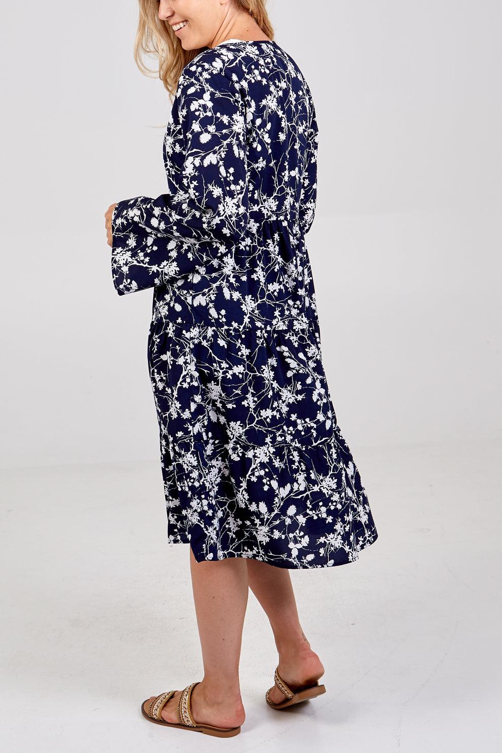 Qed London Floral Tie Cardigan