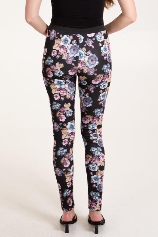 Qed London Flower Print Leggings