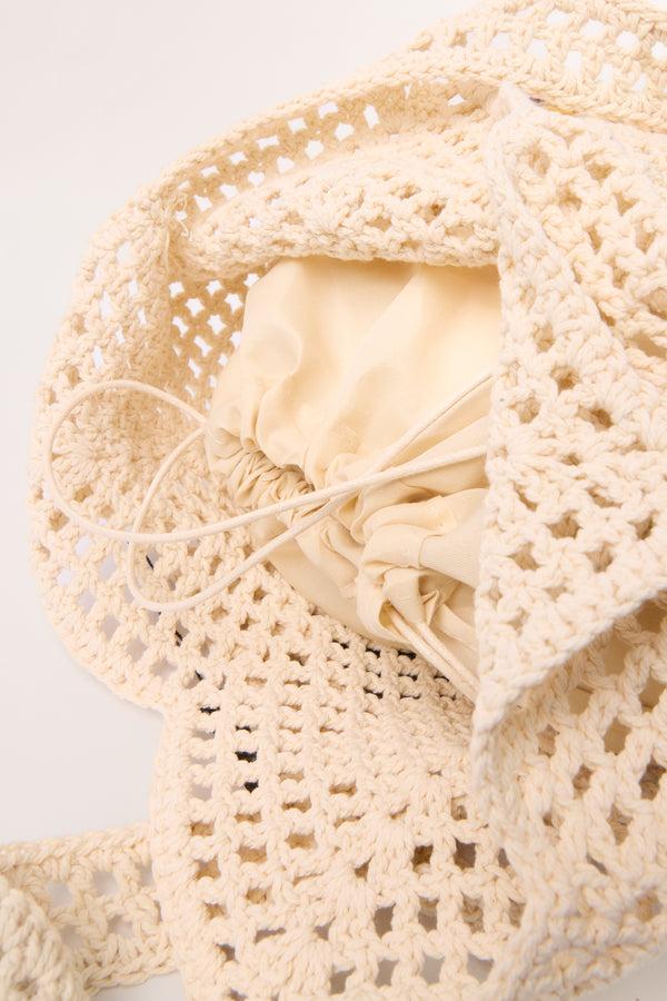 Qed London Flowers Crochet Tote Bag