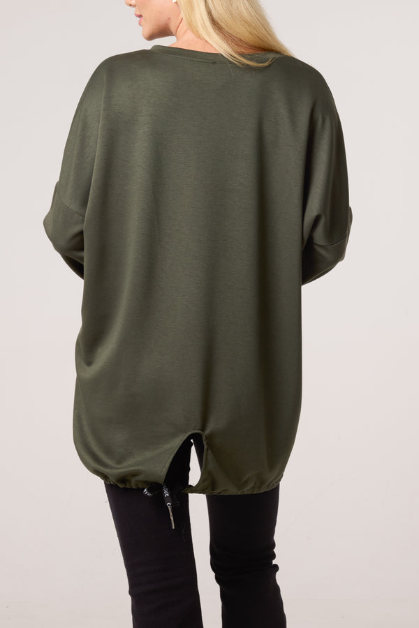 Qed London Foil Star Soft Touch Sweatshirt