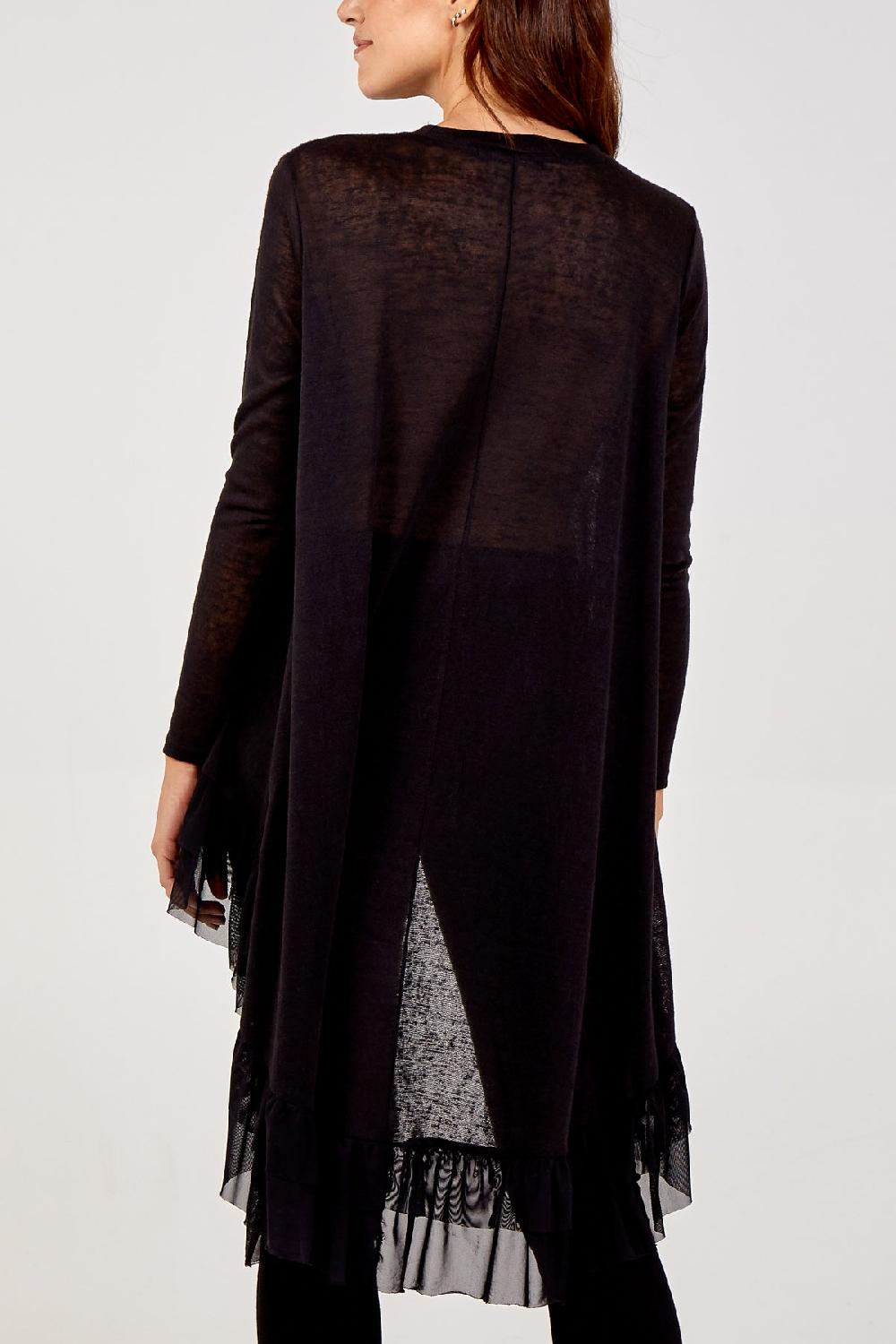 Qed London Frill Hem High Low Tunic