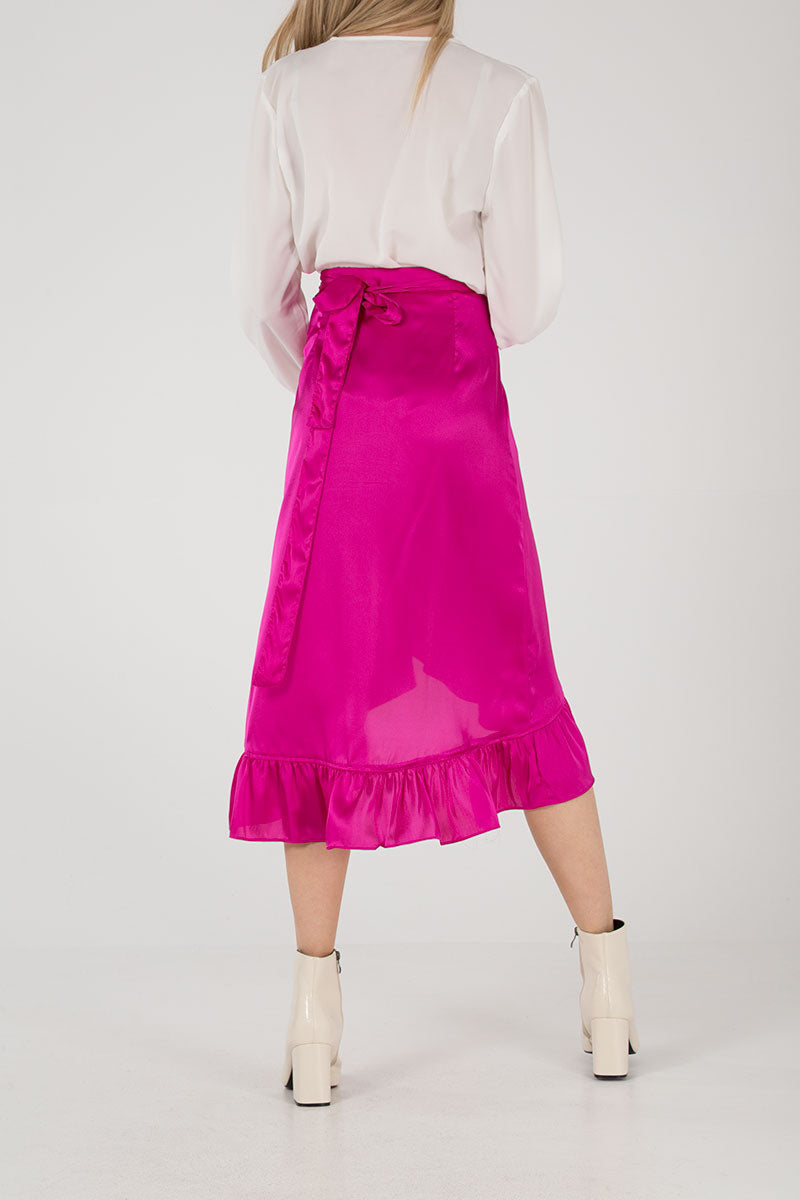 Qed London Frill Hem Wrap Skirt