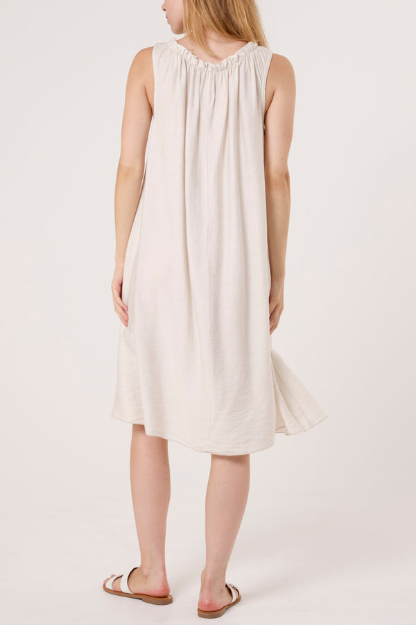 Qed London Frill Neck Detail Sleeveless Mini Dress