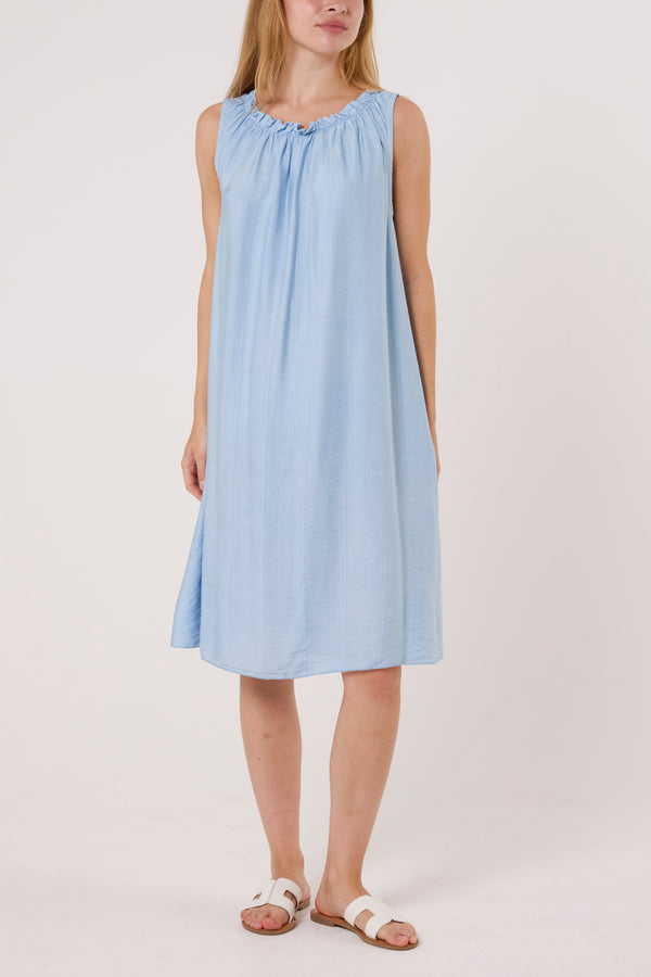 Qed London Frill Neck Detail Sleeveless Mini Dress