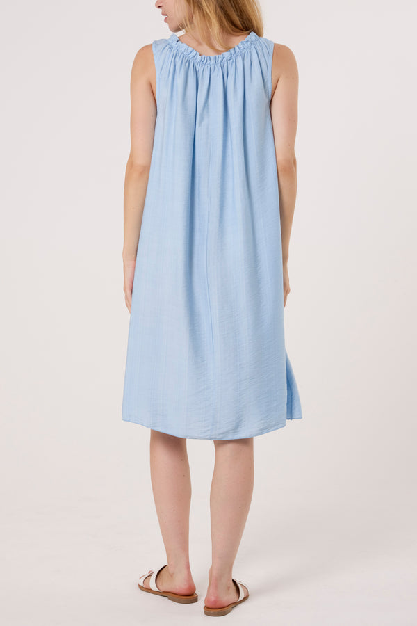 Qed London Frill Neck Detail Sleeveless Mini Dress