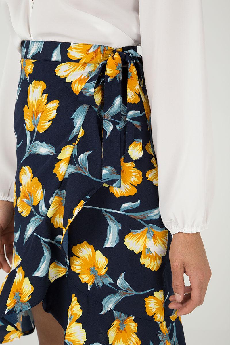 Qed London Frill Tie Front Skirt