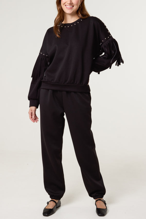 Qed London Fringed & Studded Tracksuit