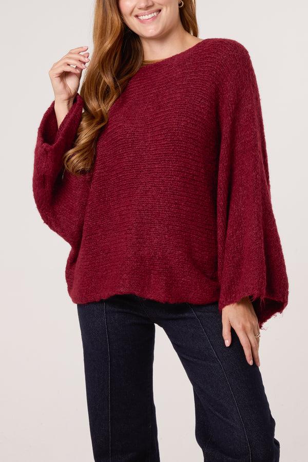Qed London Front Bow Wool Blend Jumper