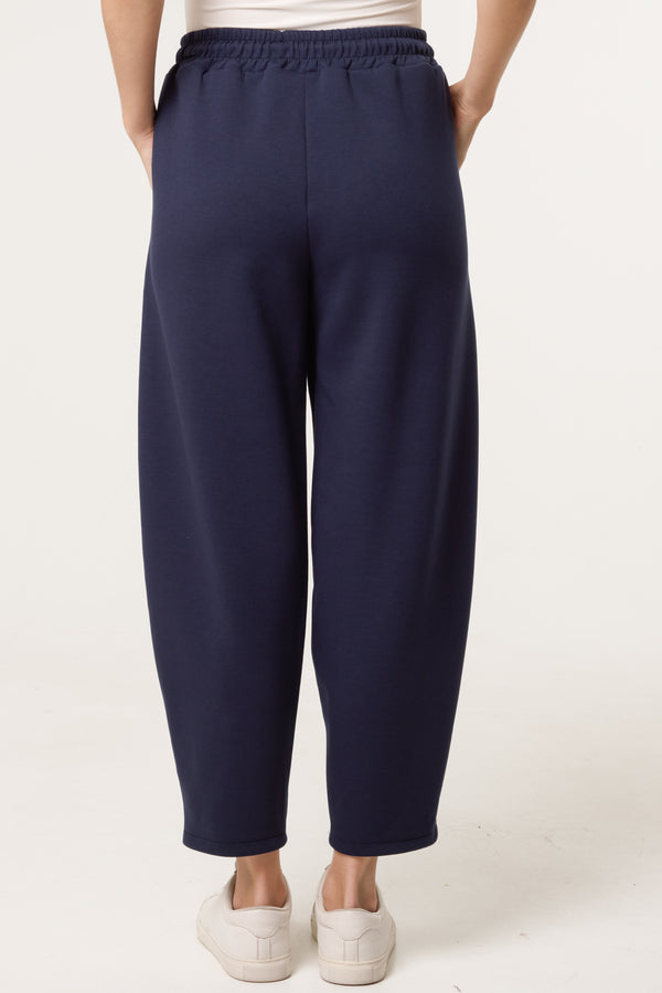 Qed London Front Crease Barrel Leg Joggers
