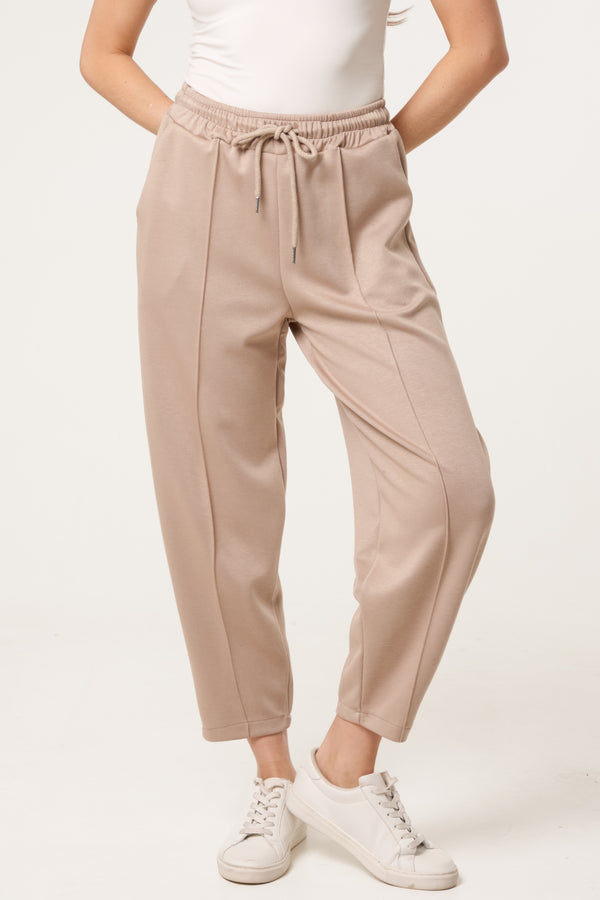 Qed London Front Crease Barrel Leg Joggers