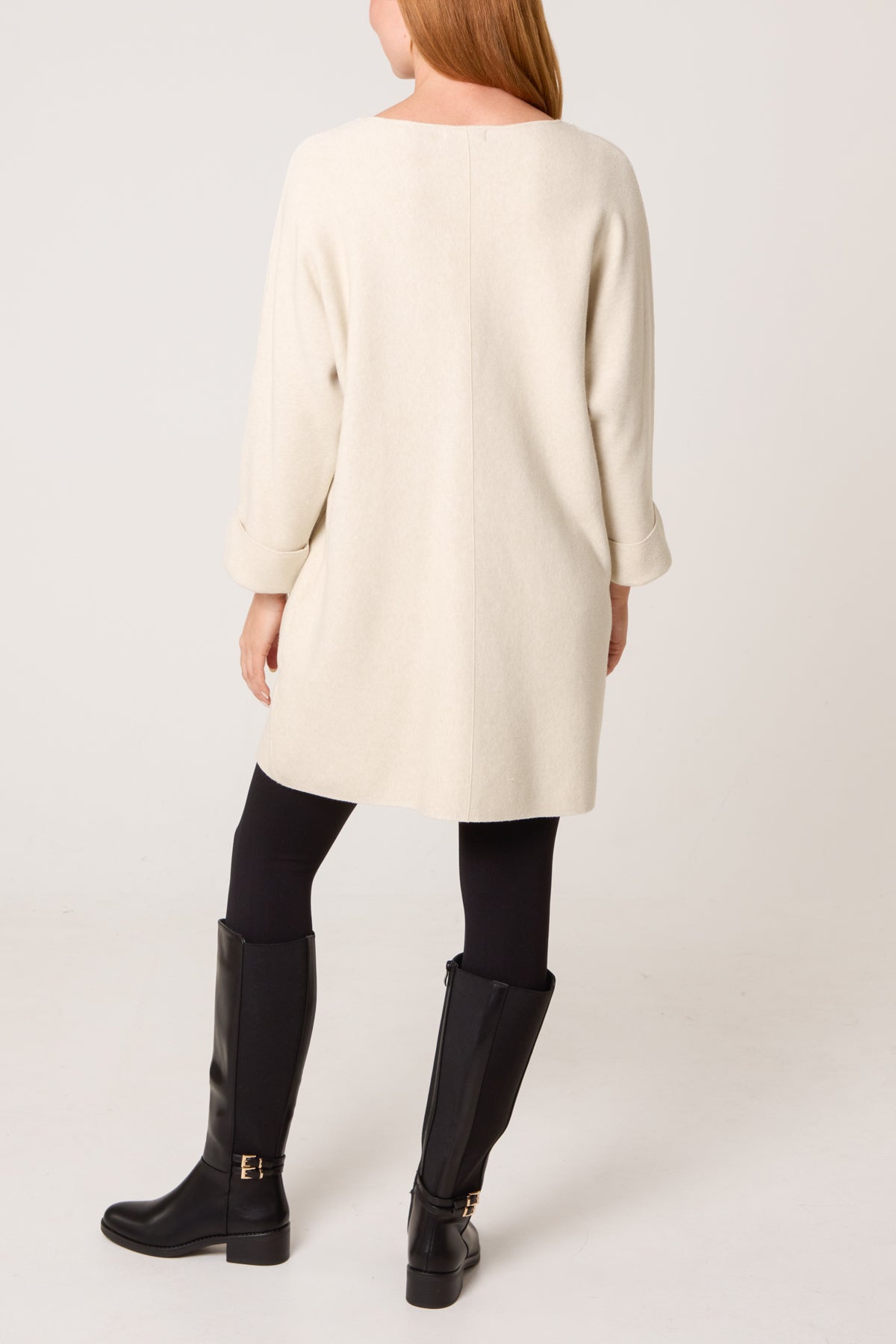 Qed London Front Seam Gold Button Pocket Tunic