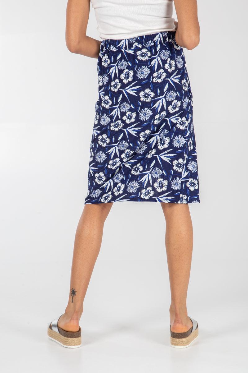 Qed London Front Wrap Floral Midi Skirt