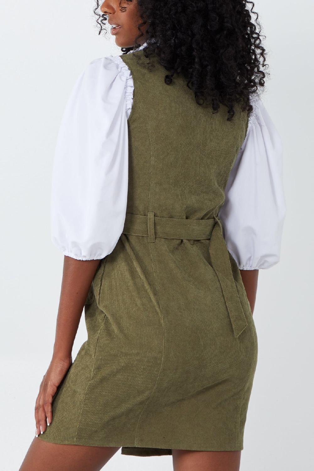 Qed London Front Zip Cord Mini Dress