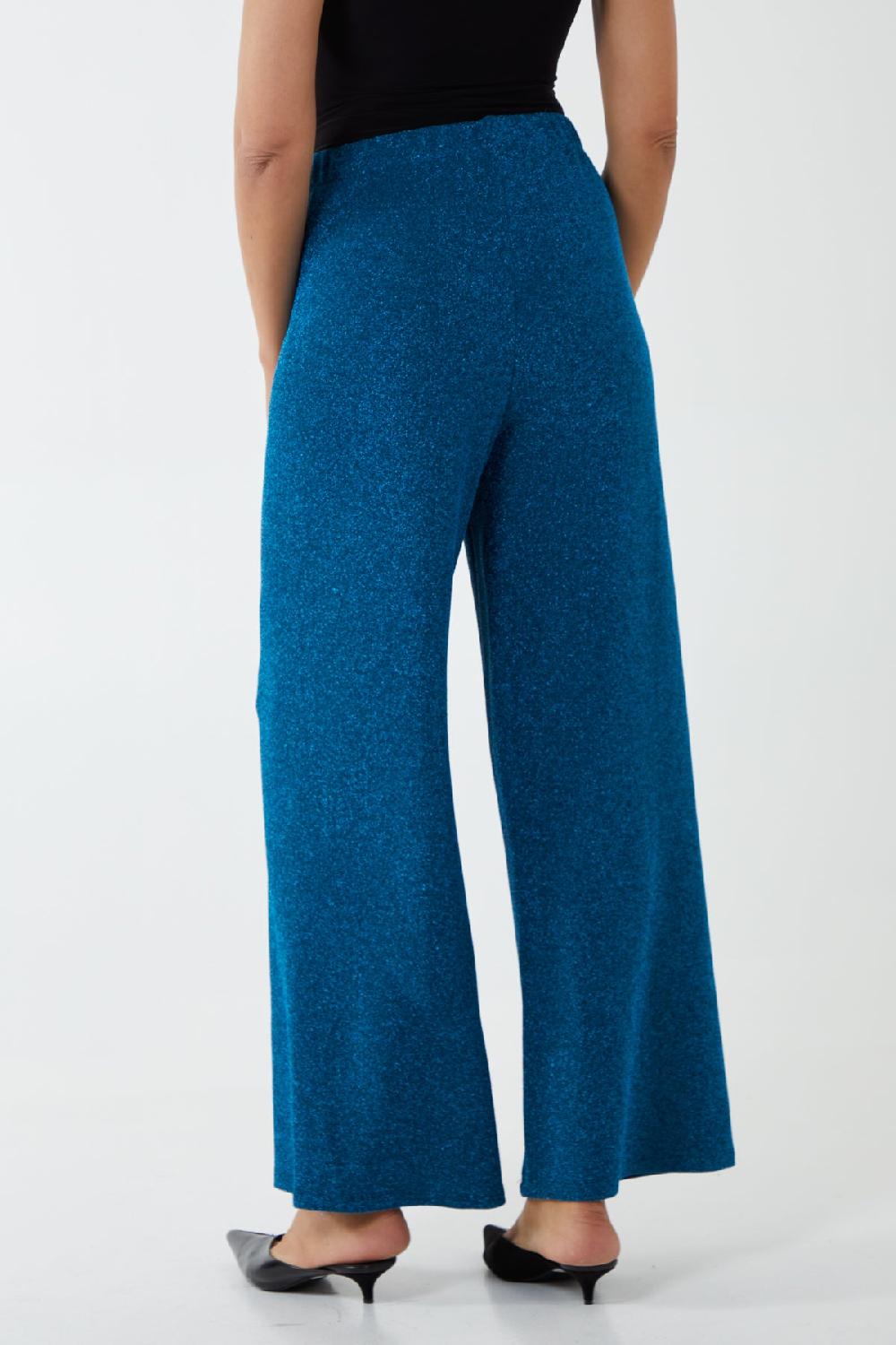 Qed London Glitter Lurex Wide Leg Culottes