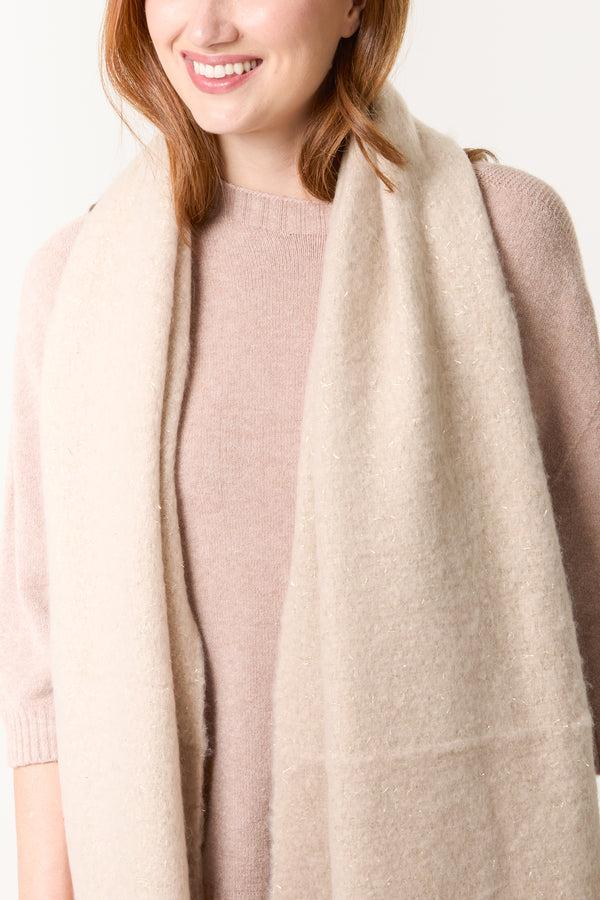 Qed London Glitter Super Soft Tassel Scarf