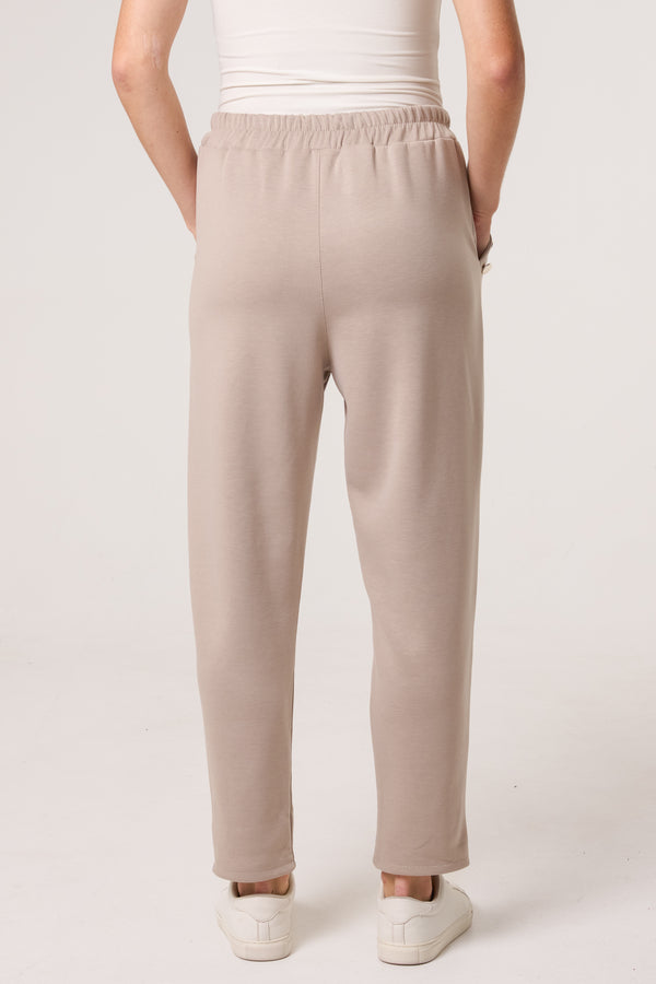 Qed London Gold Button Detail Soft Touch Trousers