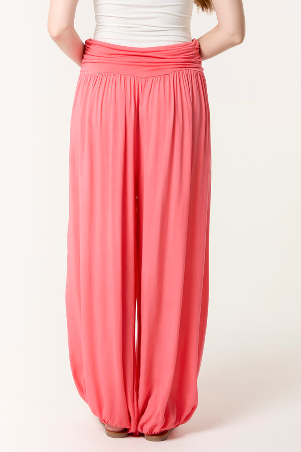 Qed London Harem Jersey Waistband Trousers