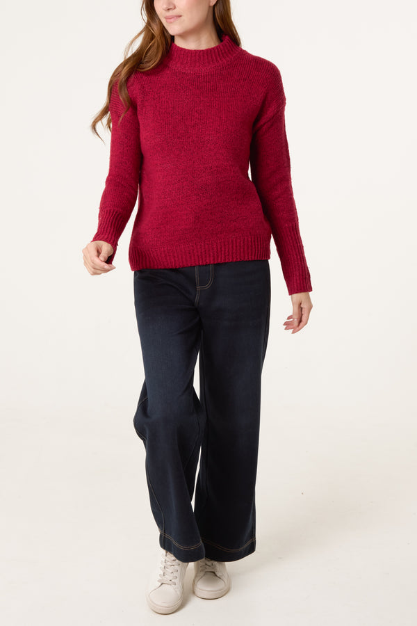 Qed London High Crew Neck Knit Jumper