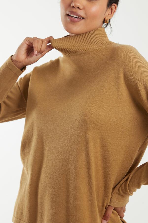 Qed London High Neck Jumper & Wide Leg Lounge Set