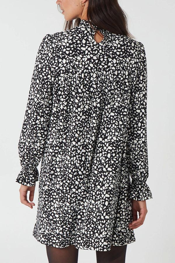 Qed London High Neck Smock Dress