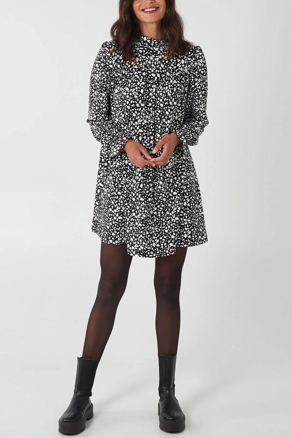 Qed London High Neck Smock Dress