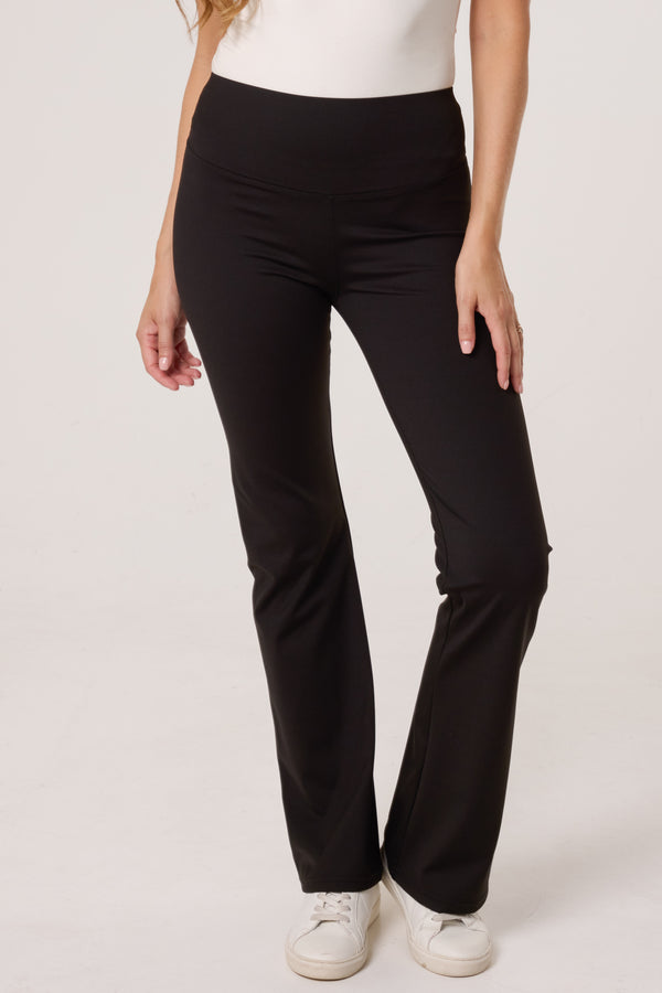 qed london High Waist Flared Leggings