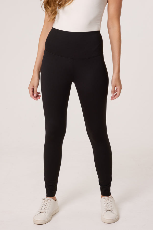 qed london High Waist & Wide Waistband Legging