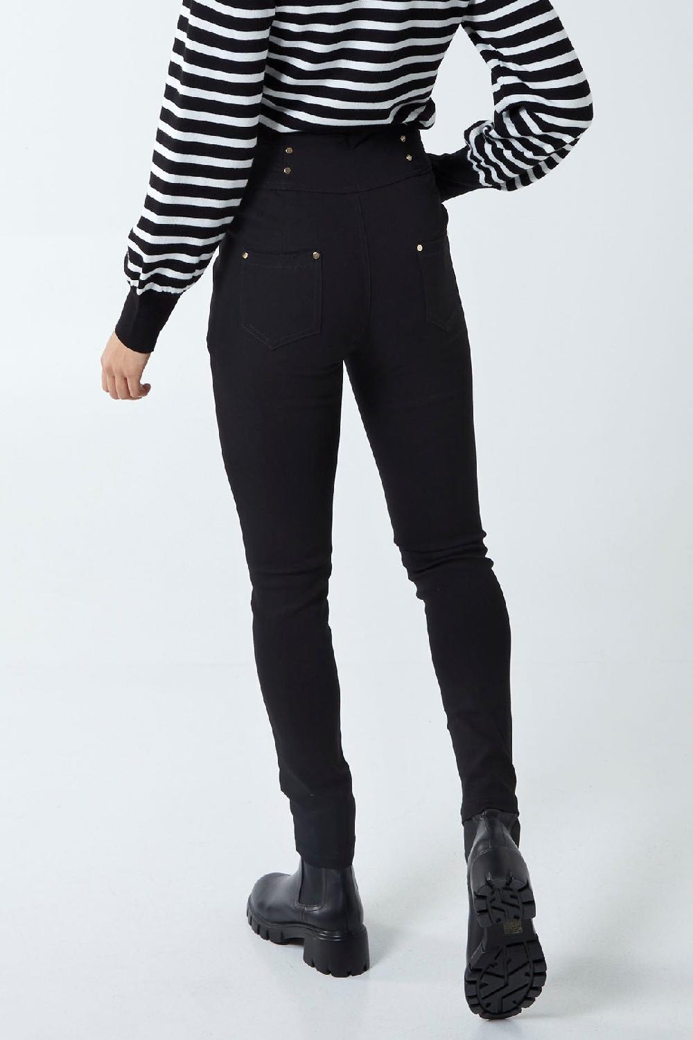 Qed London High Waisted Stretch Denim Skinny Jeans