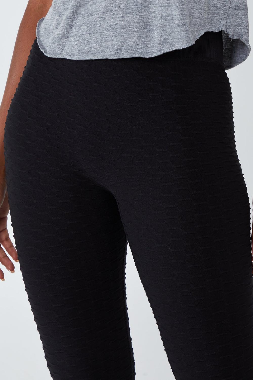Qed London Honeycomb Pattern Leggings