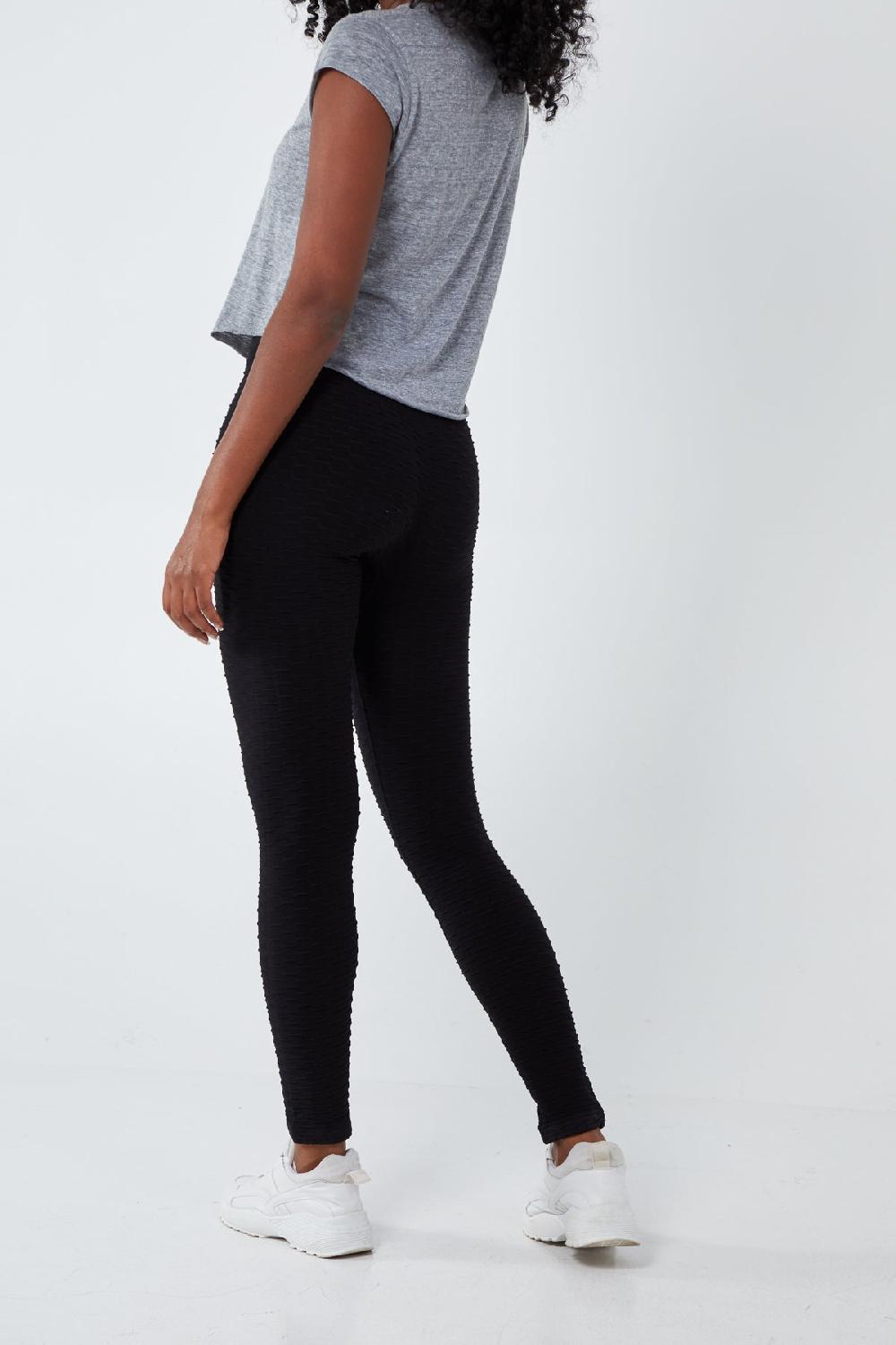 Qed London Honeycomb Pattern Leggings