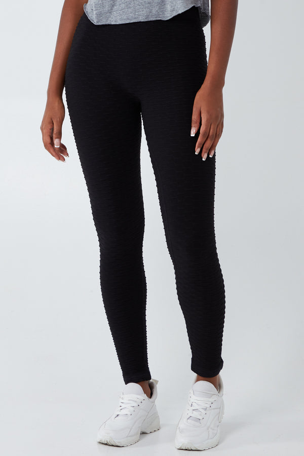 qed london Honeycomb Pattern Leggings