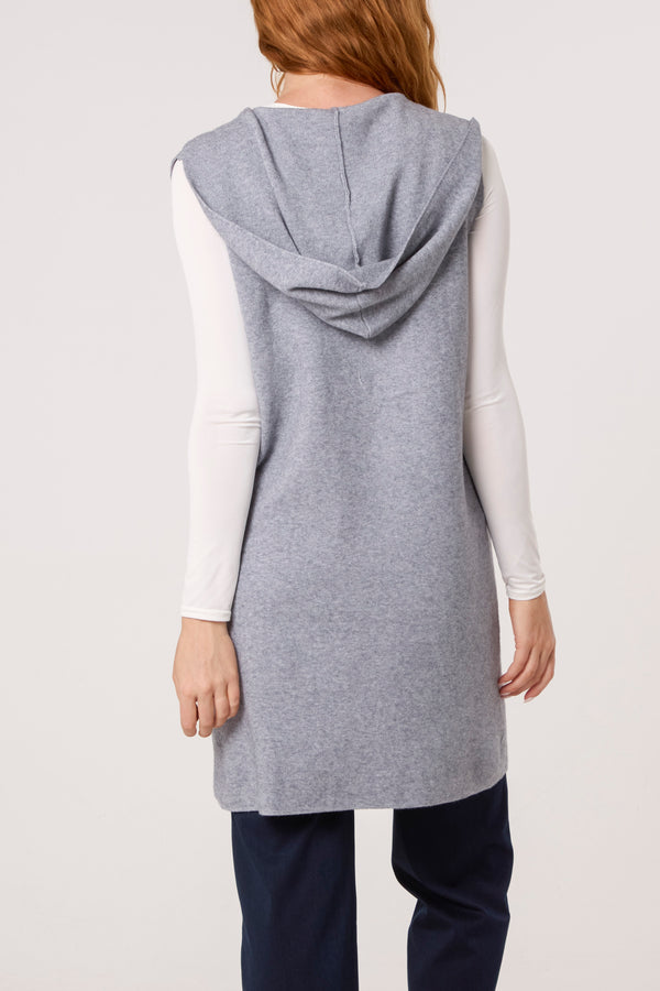 Qed London Hooded Gold Broch Waistcoat