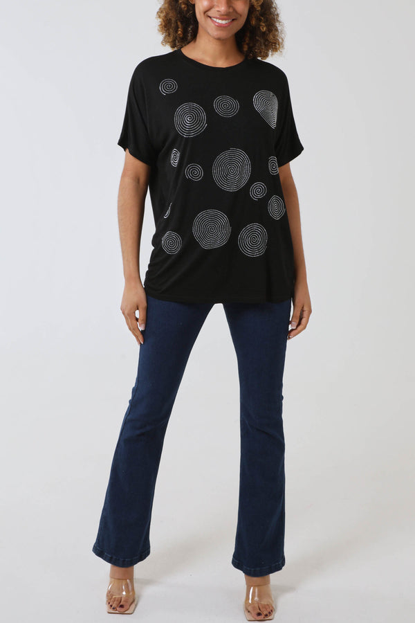 Qed London Hotfix Swirl Oversized T Shirt