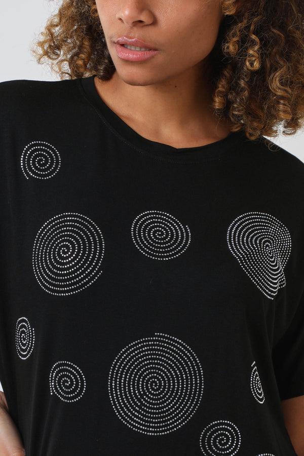 Qed London Hotfix Swirl Oversized T Shirt