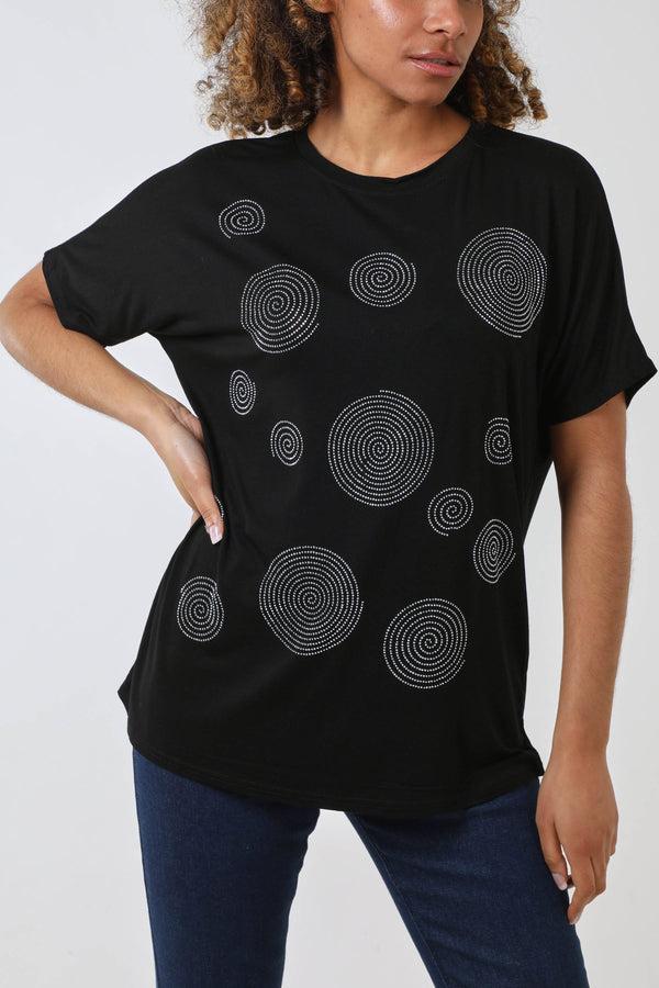 qed london Hotfix Swirl Oversized T Shirt