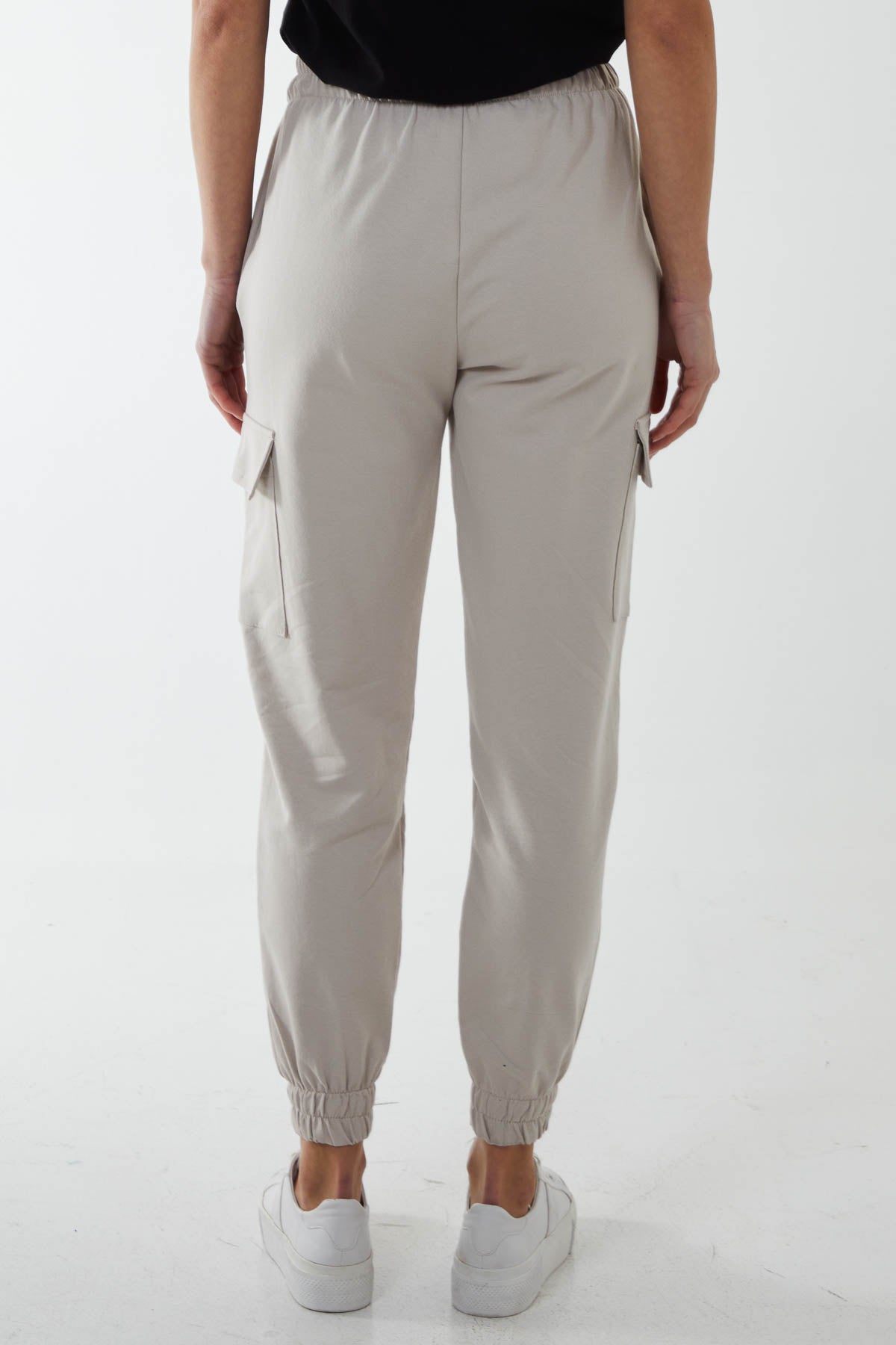 Qed London Jersey Cotton Blend Cargo Trousers
