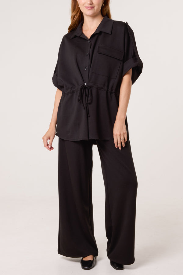 Qed London Jersey Safari Shirt & Trousers Set