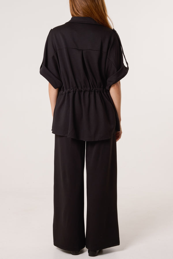 Qed London Jersey Safari Shirt & Trousers Set