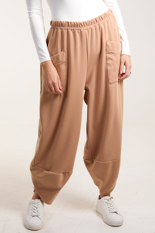 Qed London Jersey Split Hem Baggy Pocket Joggers