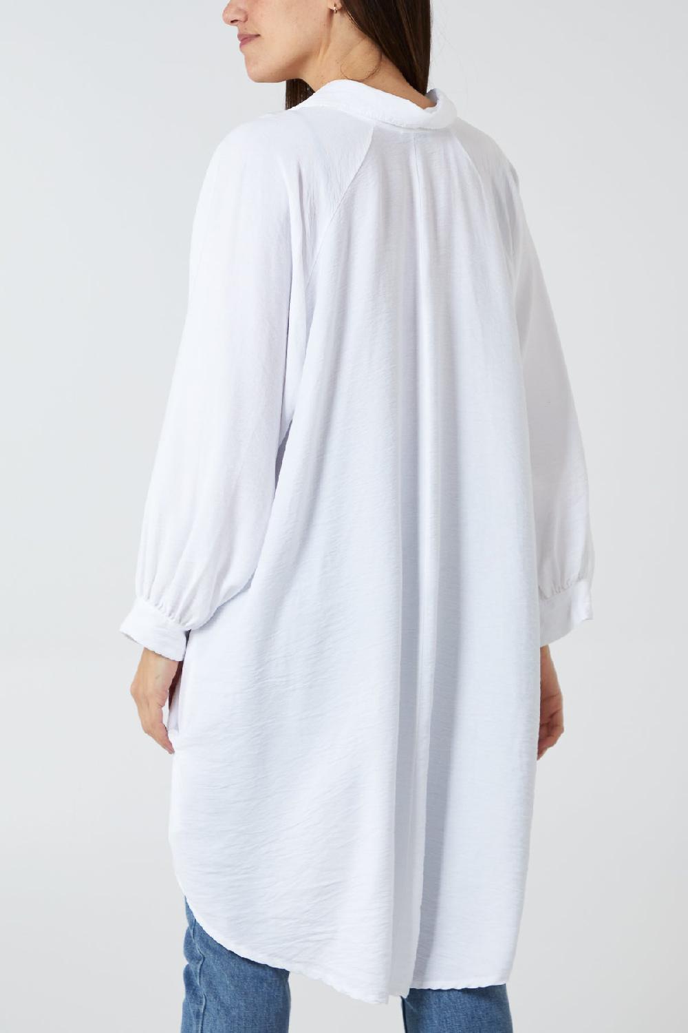 Qed London Kiwi Collar Shirt Tunic