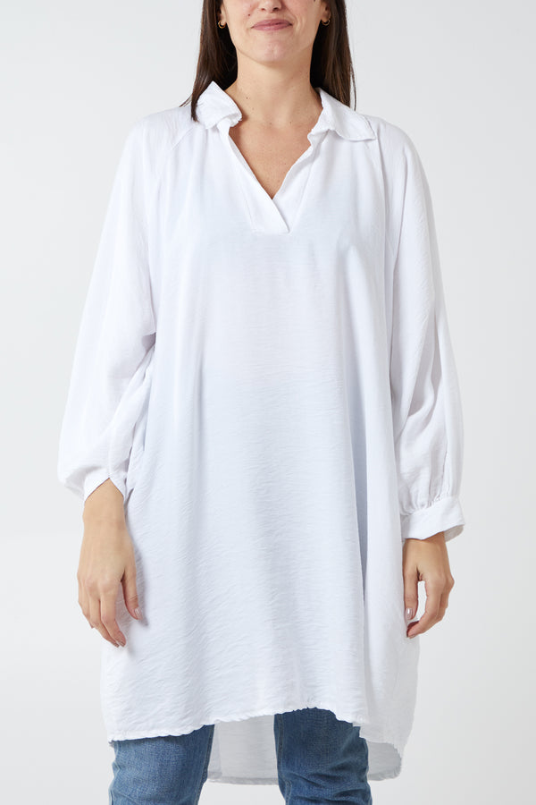 Qed London Kiwi Collar Shirt Tunic