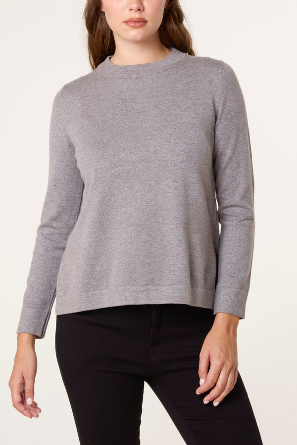 qed london Knit Round Neck Jumper