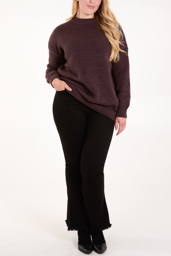 Qed London Knitted Crew Neck Jumper