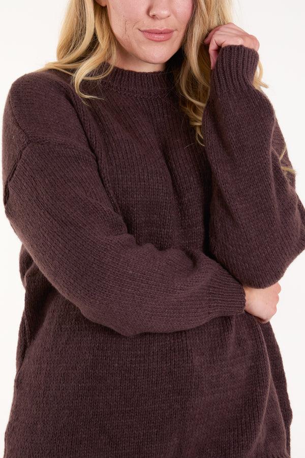 Qed London Knitted Crew Neck Jumper