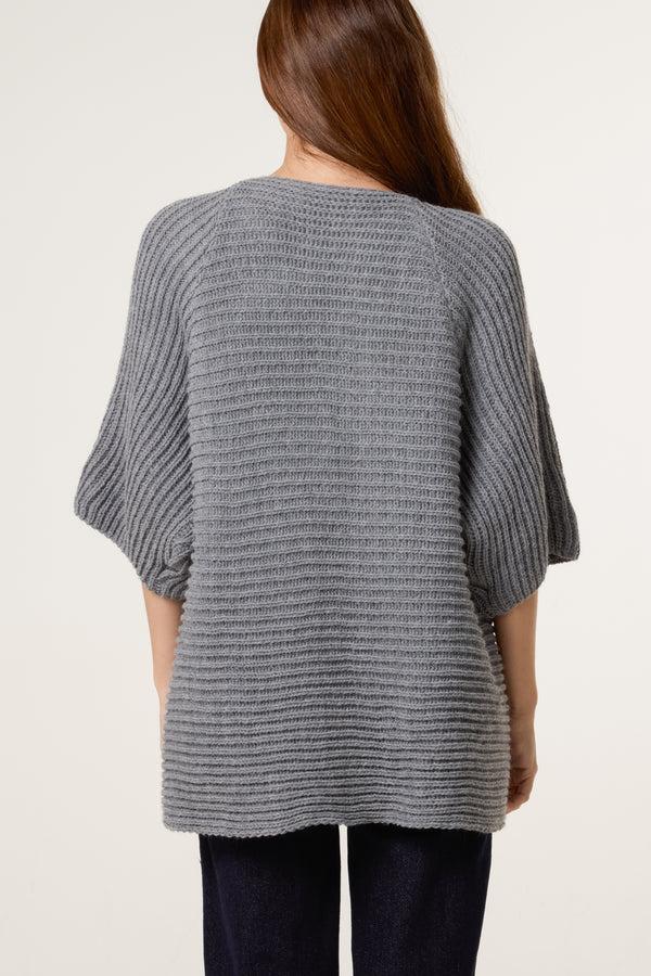 Qed London Knitted Kimono Jacket