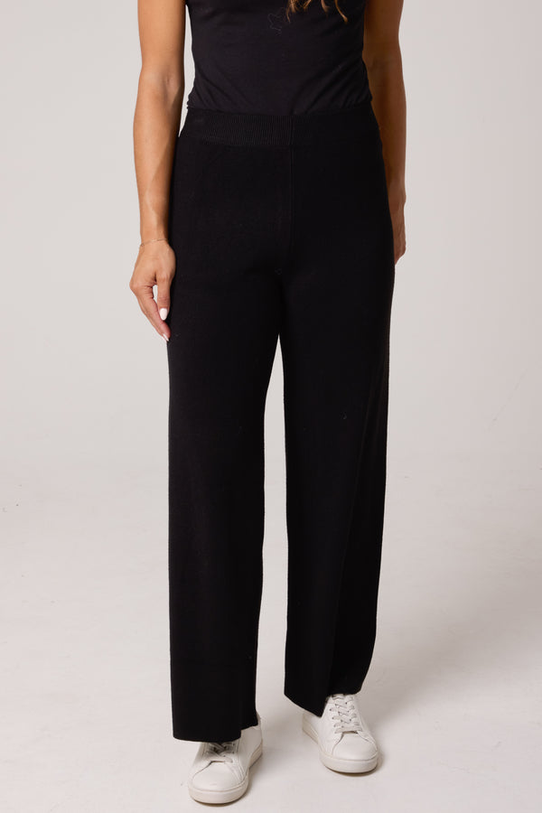qed london Knitted Wide Leg Trouser
